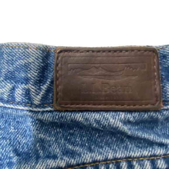 L.L. Bean Men's Flannel Lined Jeans Size 33 x 29 Classic Fit, Blue and Broken-In - Picture 8 of 12